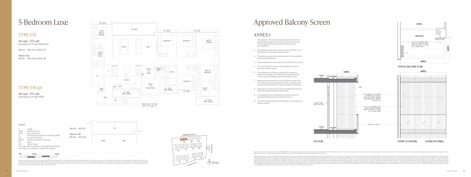 Floor plan sheet showing unit dimensions and layout