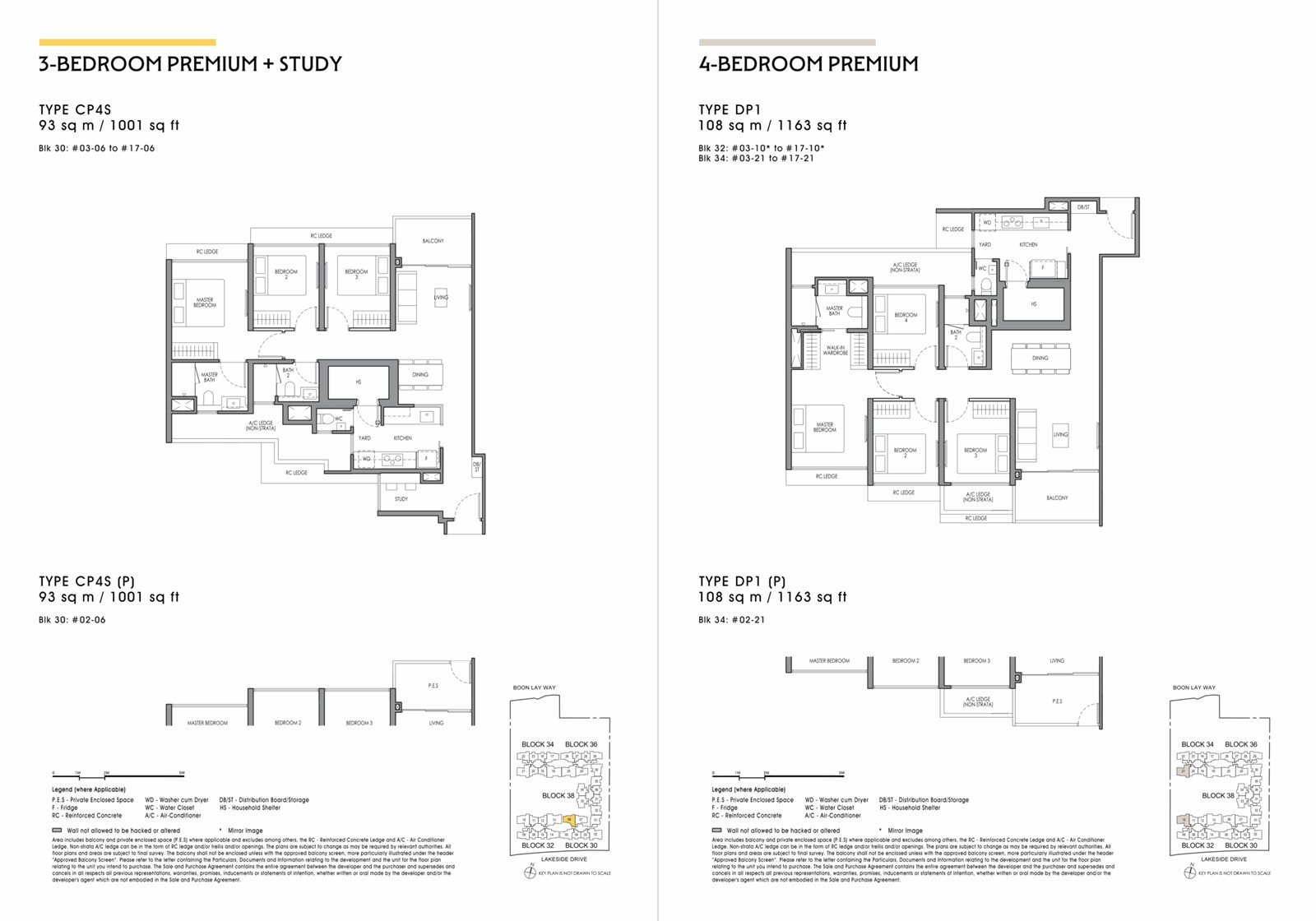 Lucerne Grand brochure floor plan sheet