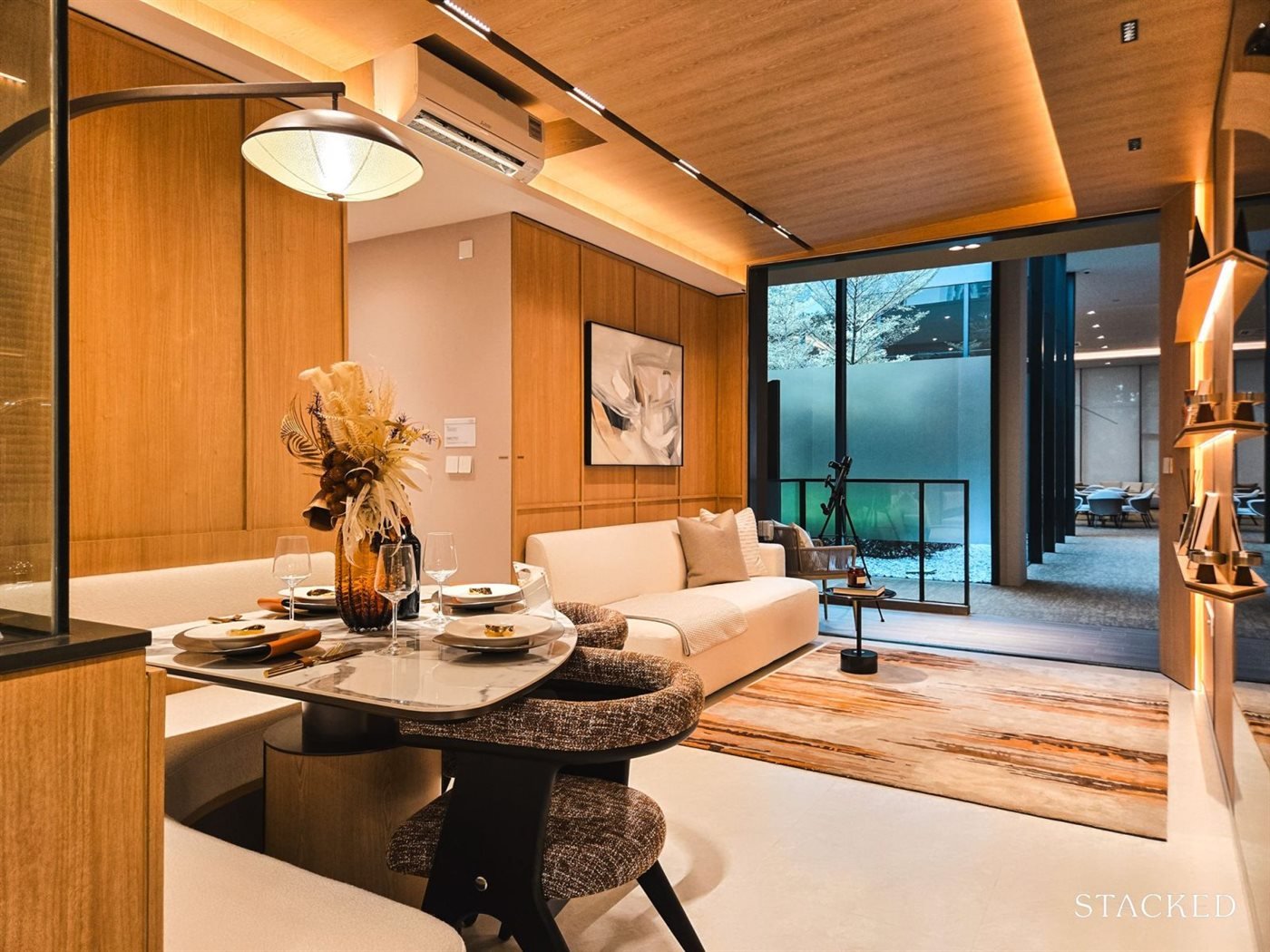 Three-bedroom premium showflat living room