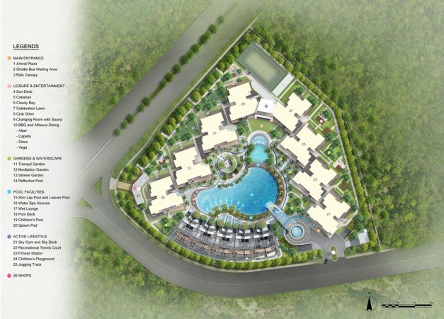 Site plan of the proposed Miltonia Close development in Yishun