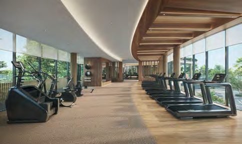 Thomson Reserve — the main gym with treadmills facing floor-to-ceiling windows